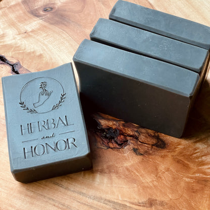 Energetic Charcoal - Coconut Milk, Shea Butter, and Activated Charcoal All Natural Bar Soap
