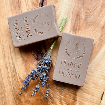 Relaxing Night - Lavender and Purple Clay Soap with Coconut Milk & Shea Butter All Natural Bar Soap
